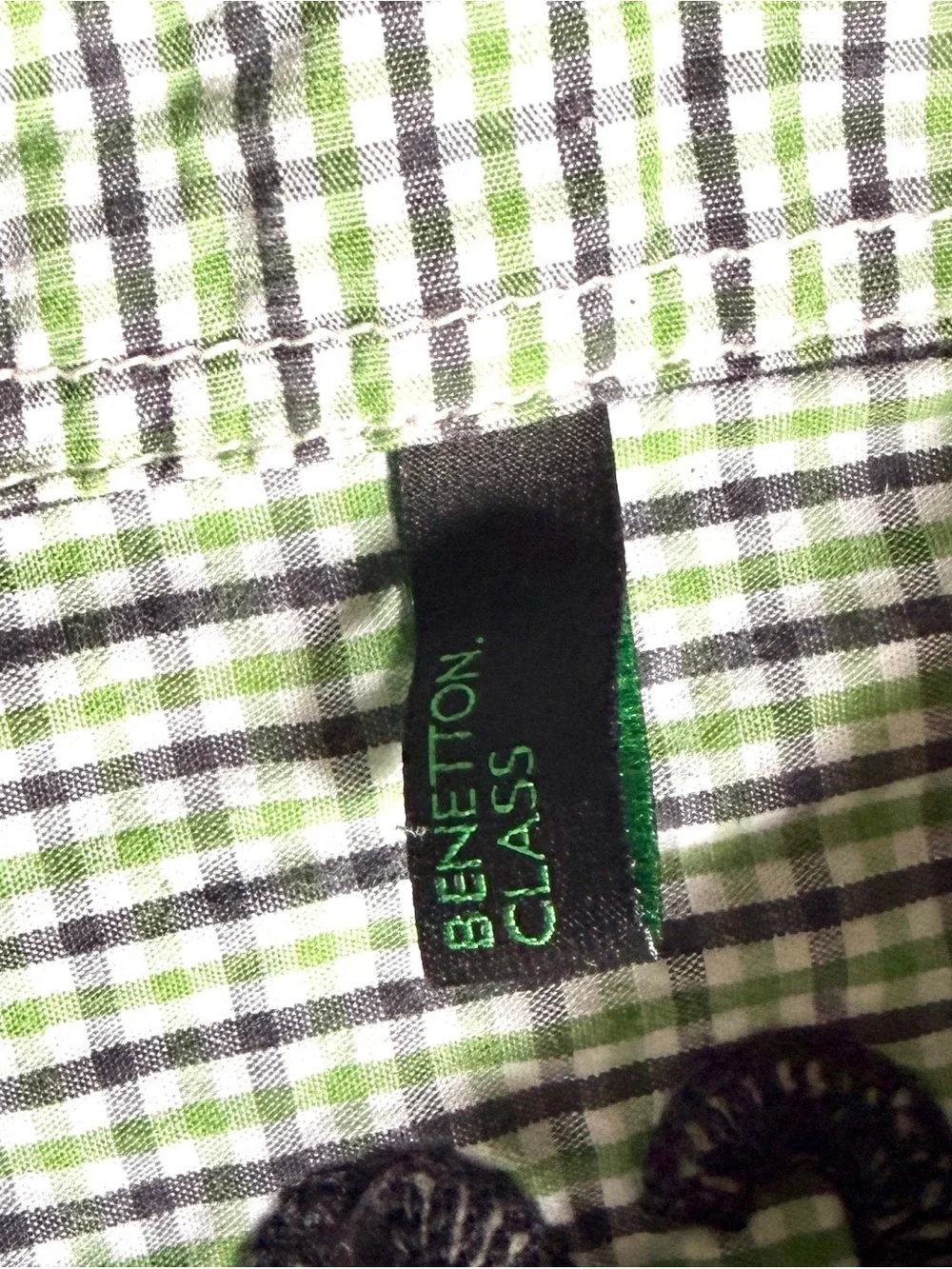 United Colors of Benetton Boys Surf Graphic Plaid Button Down Shirt Size 6-7 Yrs